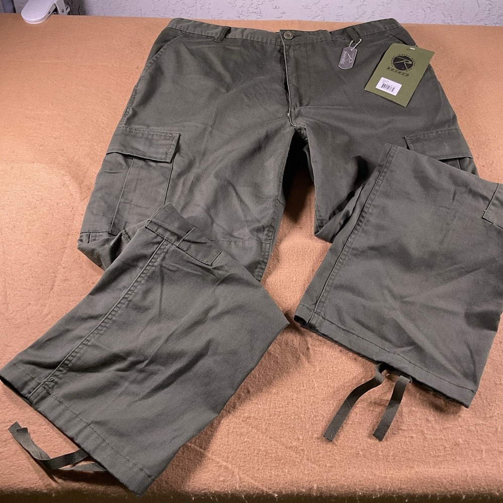 Rothco BDU Cargo Pants Mens Large Regular Olive Drab Green 8 Pocket Utility New